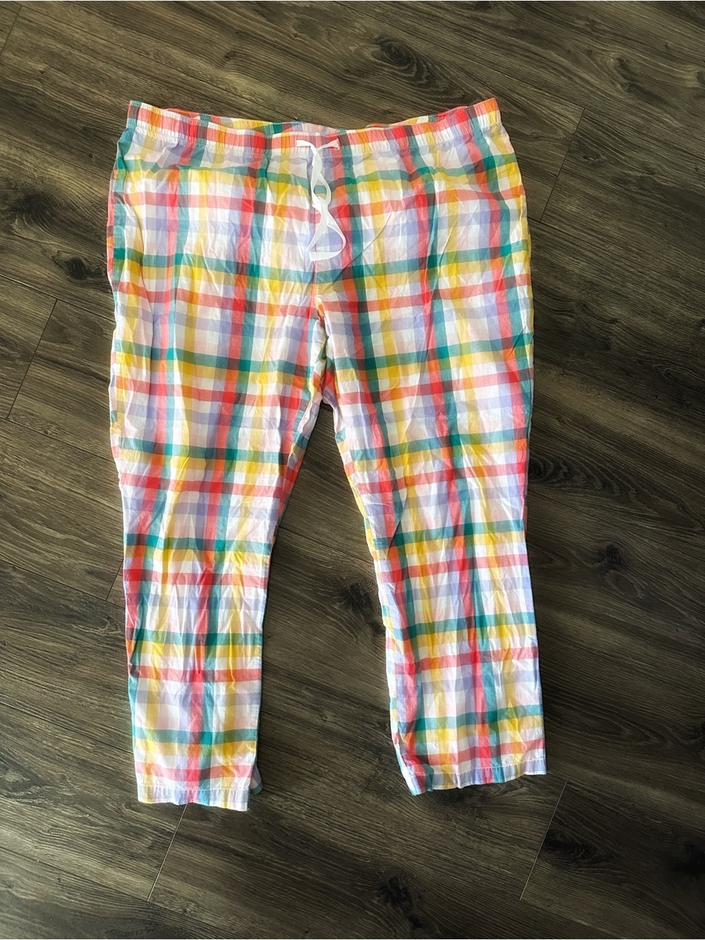 Old Navy Multicolor Plaid Lounge Pants - White Base